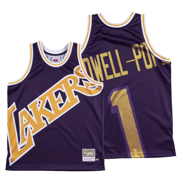 Men's Los Angeles Lakers Kentavious Caldwell-Pope #1 NBA HWC Big Face Purple Basketball Jersey XYO5883PX